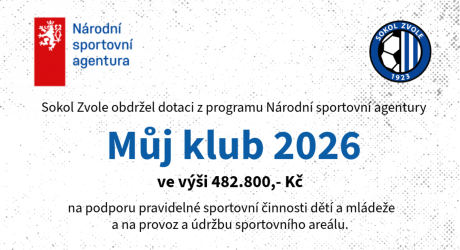 Dotace Můj klub 2026