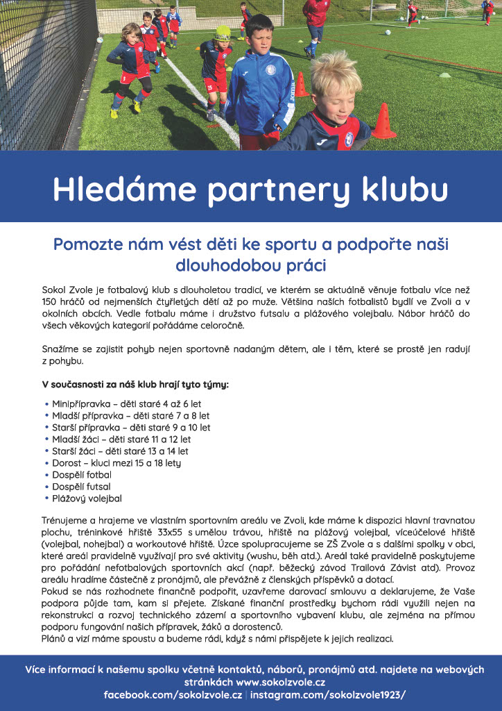 Nabídka partnerství se Sokolem Zvole — strana 2